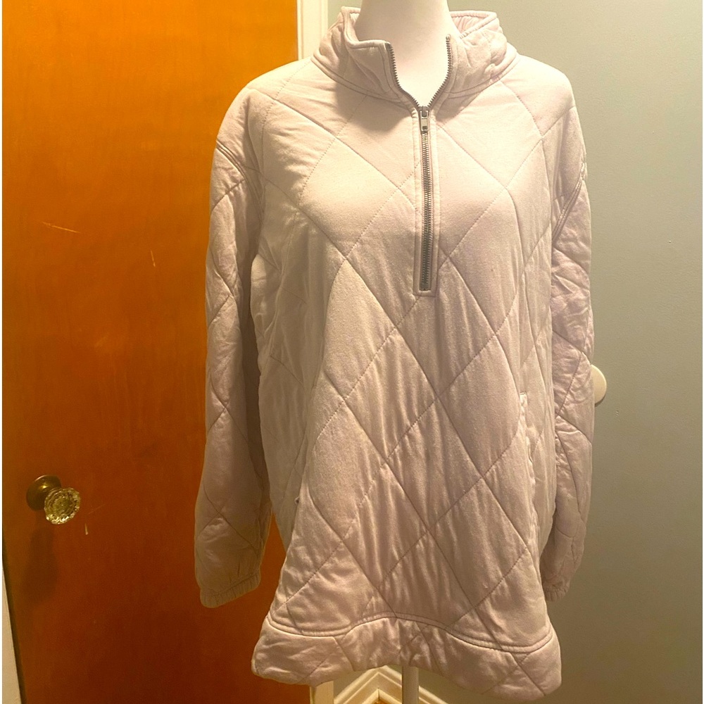 MAURICES Half Zip Quilted Pullover Sweatshirt
